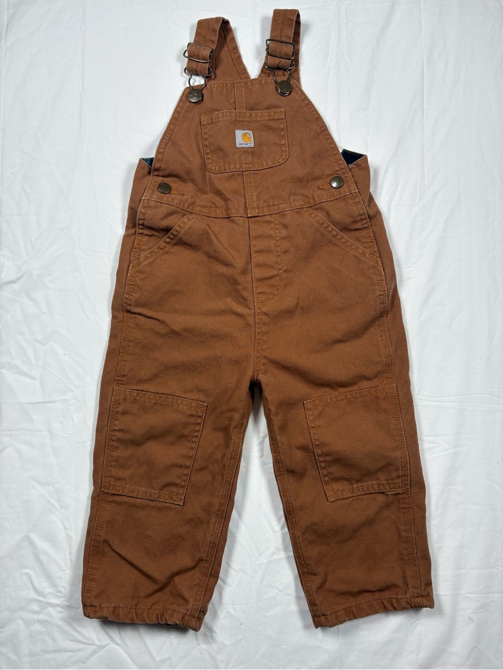 Carhartt Brown Kids Overalls with Front Pocket